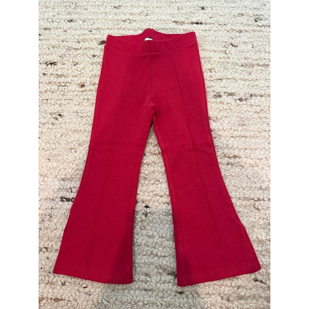Gymboree Girls Red Flare Pants Size 3T Pull-On Stretch Bell Bottoms